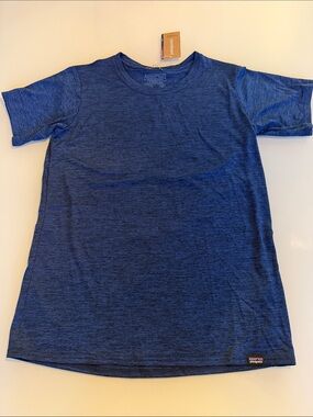 Patagonia Navy Heather Short-Sleeve Cap Cool Tee - XS